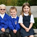 This trio started at Blackness Primary last August but as a question mark hangs over the school's future there many not be many more new starts. Pic: Michael Gillen