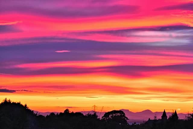 Iain Morrison's image show sunset over Polmont