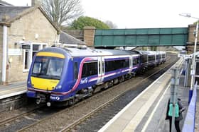 Sharkey damaged a vending machine and tipped it over, leaving it lying on the platform at Polmont Railway Station (Picture: Michael Gillen, National World)