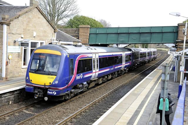 Sharkey damaged a vending machine and tipped it over, leaving it lying on the platform at Polmont Railway Station (Picture: Michael Gillen, National World)