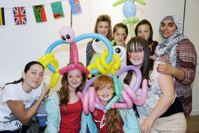 Sub youth club having fun.
