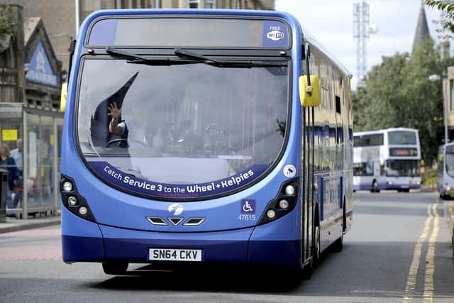 Falkirk Council said the costs of running bus services have risen by 21 per cent this year. Pic: Michael Gillen