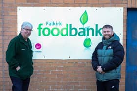 Falkirk Food Bank chairman Alastair Blackstock and OWNNIT's Liam Healy
(Picture: Submitted)