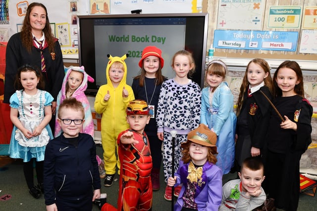 Youngsters at Westquarter Primary opted for either their favourite book character or comfort for this year's World Book Day.