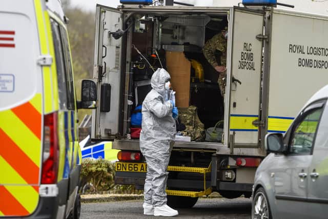 A bomb disposal team was sent to the house in Linlithgow. (Photo credit: Lisa Ferguson)