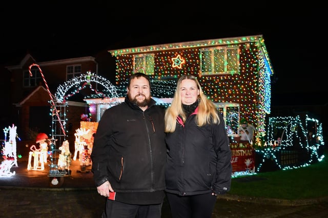 George and Pamela Miller are once again using their festivie light display to collect cash for the Forth Valley Sensory Centre