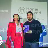 Home Instead's Fiona Lauder and Stewart Robertson at the British Recruitment Awards
(Picture: Submitted)