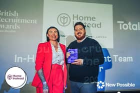Home Instead's Fiona Lauder and Stewart Robertson at the British Recruitment Awards
(Picture: Submitted)