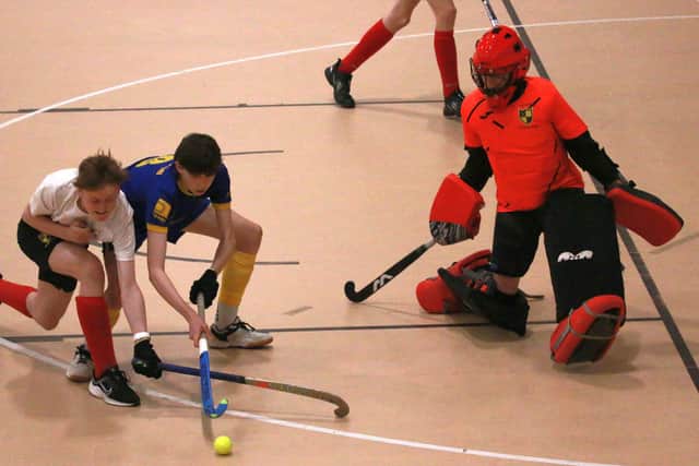 Braes High pupil Bryce Forbes, who plays for Hillhead, has been called up to the Emerging Boys’ group who kick off against England (Photo: Joe Buchanan-Wollaston/Scottish Hockey)