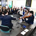 Resol String Quartet with the help of Falkirk Classic Music Live! delivered a music workshop with P7 pupils at the Braes school.