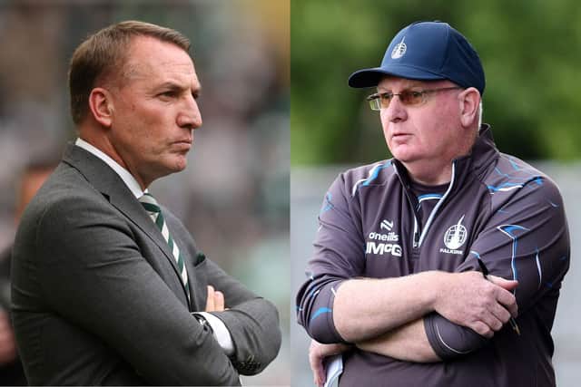 Celtic boss Brendan Rodgers has heaped praise on John McGlynn (Pictures: Michael Gillen/National World & Getty Images/Ian MacNicol)