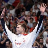 Former Bo’ness ASC and Grangemouth ASC youngster Duncan Scott celebrates on the podium (Photo: Sarah Stier/Getty Images)