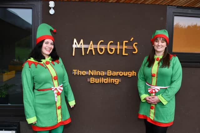 Maggie's Forth Valley's Cristina Pouso and Charlene Graham cannot contain their excitement for the return of the Elf Run