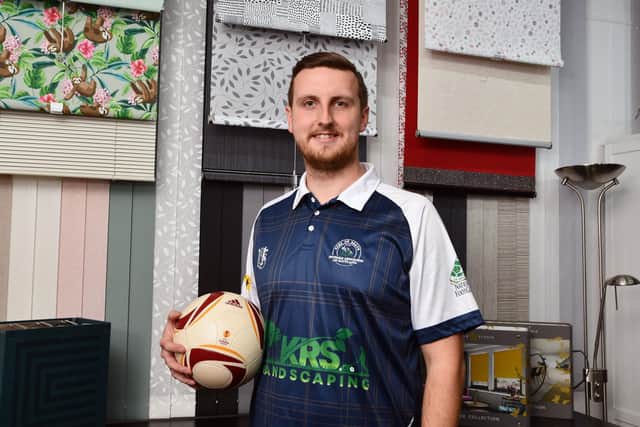 Bilanco Blinds have sponsored Grangemouth footgolf ace Fraser Weir who is in the Scottish Footgolf team for the World Cup (Photo: Michael Gillen)