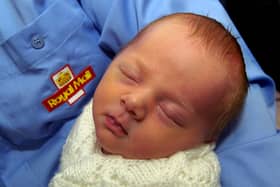 Postman Brett Mcleod delivered his baby daughter, Kirsten.