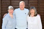 Triplets Elizabeth Murray, Richard Stevenson and Janet Beattie celebrate their 70th birthday on July 16, 2025.  (Pic: Michael Gillen)