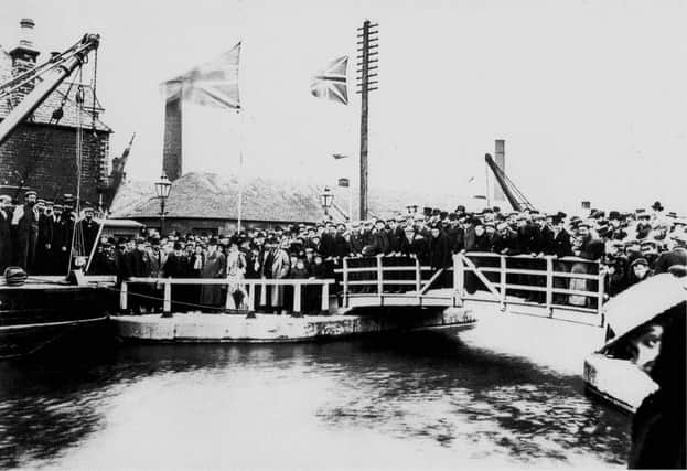 The opening of the new canal bridge
