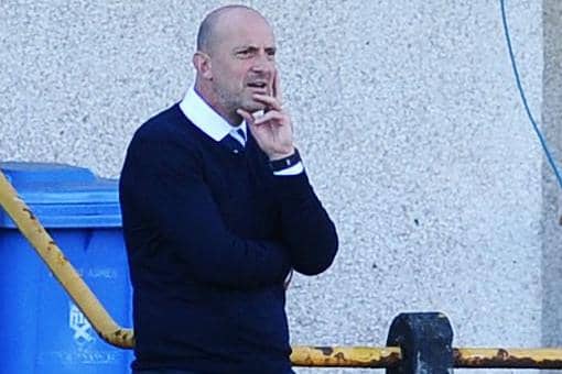 Falkirk head coach Paul Sheerin watching his side being beaten 2-0 by Alloa Athletic at the weekend (Picture: Michael Gillen)
