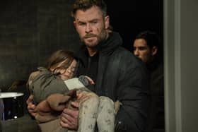 Chris Hemsworth as Tyler Rake, a man with almost zero no-claims bonus, in Extraction 2 (photo: Netflix/Jasin Boland PA)