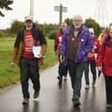 The sponsored walk on Saturday, which was supported by representatives from local churches and members of the public, was held to raise money for Christian Aid.
