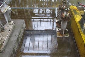 HSE found the metal grating in the sump had given way, plunging the workers leg into the caustic solution.  (Pic: HSE)