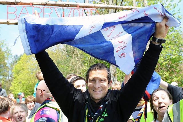Chief Scout Bear Grylls arrives
