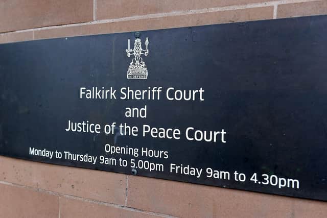 Reid was taken down the cells twice at Falkirk Sheriff Court