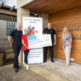 M&K's School of Dance hand over £8043 to Strathcarron
Handing over the cheque were, left to right, Thomas Mclaughlan, Maria Mooney Oakes, Kevin Nicoll and Helen Nisbet (from Strathcarron)
