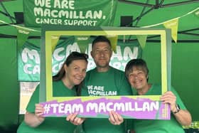 David Clifford - now an MBE - joins fellow charity committee members wife Kirsty and Shiona Finn to raise more funds for MacMillan
(Picture: Submitted)
