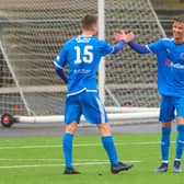 Substitute Josh Gillespie scores to make it 8-0 to Bo'ness Athletic on Saturday against Livingston United (Pics by Scott Louden)