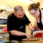 Maley's Artisan Chocolates in Falkirk is hosting a chocolate-making masterclass this month. Picture: Michael Gillen.