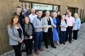 The official opening of Michael Matheson's new constituency office by Cecil Meiklejohn. Pic: Michael Gillen