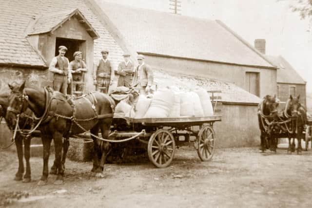 Workers at Waugh's Mill pictured in 1911. The mill closed in 1935.