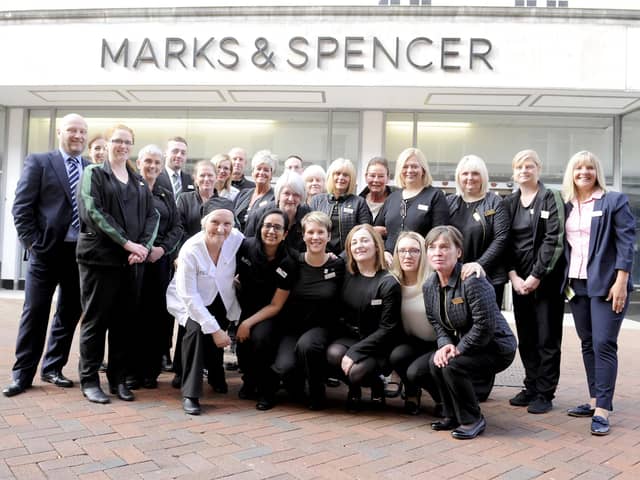 M&S staff on the last day of trading on August 11, 2018