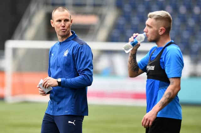 New Assistant Head Coach Kenny Miller next to Callumn Morrison (Pics: Michael Gillen)