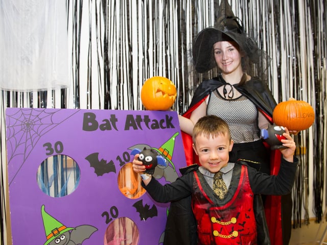 Cooper Hannon, aged 5, with Anneliese Robertson from the Howgate Centre.