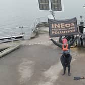 Earlier this year activists used kayaks to gain access to Ineos oil terminal in an effort to get their environmental message across
(Picture: submitted)