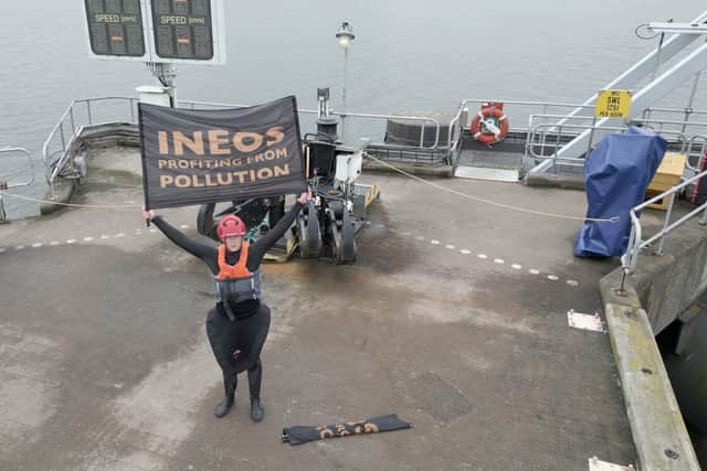 Earlier this year activists used kayaks to gain access to Ineos oil terminal in an effort to get their environmental message across
(Picture: submitted)