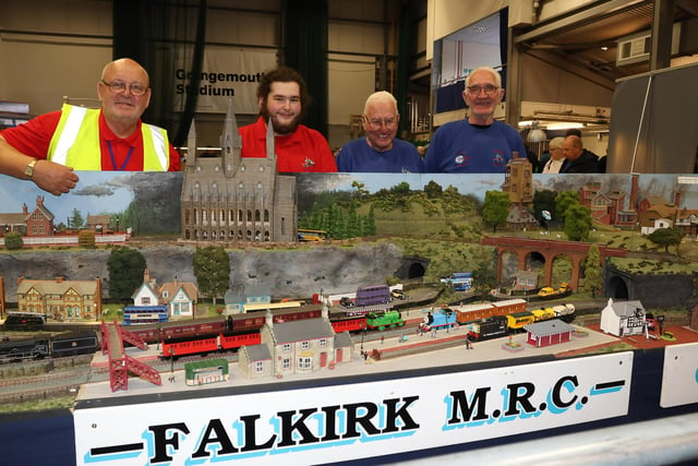Iain Mitchell, Mackenzie Greig, Ian Bruce and John Mundie of Falkirk Model Railway Club