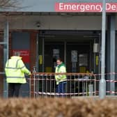 NHS Forth Valley has asked the public only to attend Forth Valley Royal Hospital's A&E department if necessary. Picture: Michael Gillen.