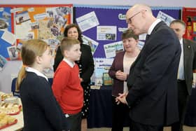 John Swinney on a visit to Grangemouth High School (Pic: Michael Gillen)