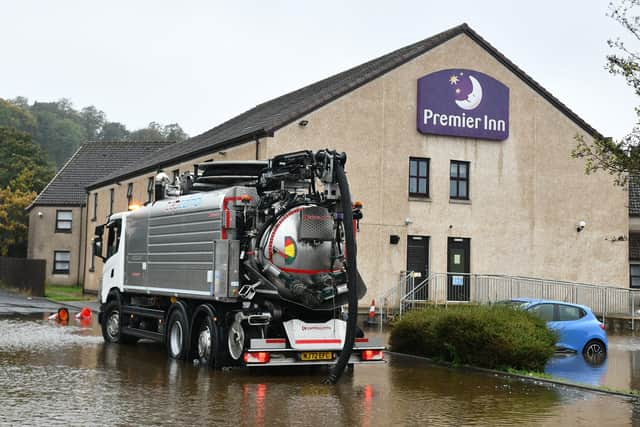 Mopping up begins at Cadgers Brae Brewers Fayre and Premier Inn on Saturday. Pic: Michael Gillen