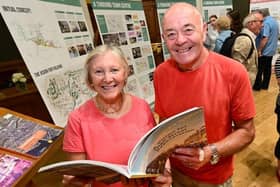 Sylvia and Sandy McPhee, from Polmont said they were pleased to see the regeneration concepts were “not just about shops”. Submitted image