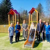 Staff from Strathcarron, Kiva Holley and Dougie Grant and Pamela Turkington from BAM Construction. Pic: Contributed