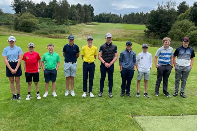 The young golfing enthusiasts setting out to play for the Rob Roy Trophy