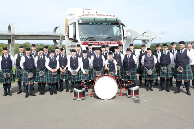 Members of Camelon and District Pipe Band will be opening the event on December 31.