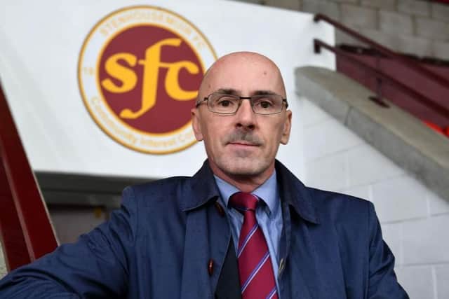 Stenhousemuir chairman Iain McMenemy says: 'This project might sound ambitious to some, but we believe it is essential for club’s like us to work harder on reducing our energy costs'. (Photo: Michael Gillen)