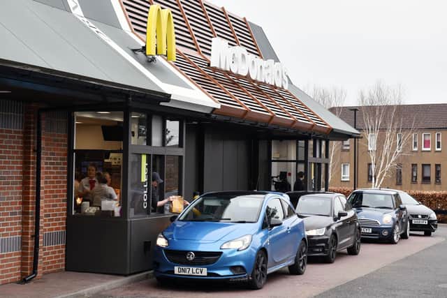 McDonald's drive-through restaurants in Falkirk district will reopen next week. Picture: Michael Gillen.