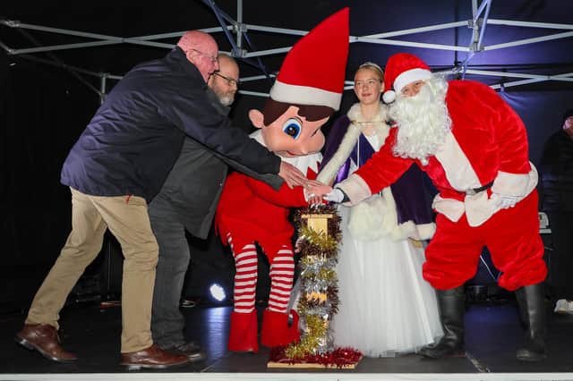 Crowds turned out last year for the town's Christmas light switch on and it's hoped they will do the same for this year's event which takes place in Bo'ness town centre on Saturday.  (Pic: Scott Louden)