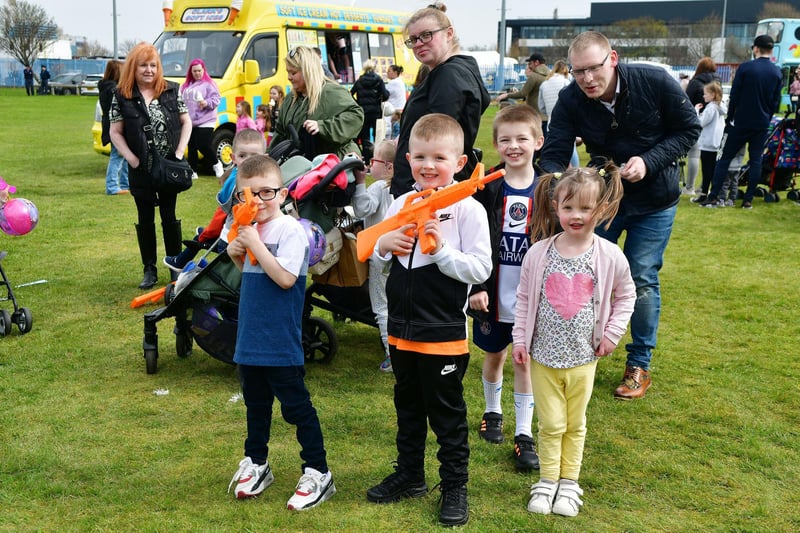 Stand and deliver those eggs or else - youngsters enjoy the Inchyra Park Easter Egg Hunt 2023
